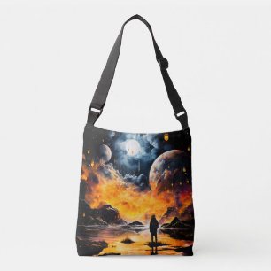 Astronaut Reisen Kosmischer Horizont Reise Tragetaschen Mit Langen Trägern