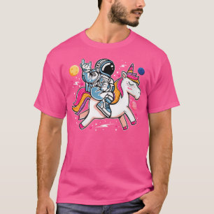 Astronaut Reitet Auf Einem Einhorn Süße Magische G T-Shirt