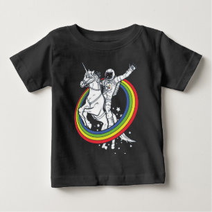 Astronaut reitet auf Einhorn  Baby T-shirt