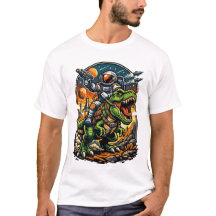 Astronaut Riding a T-Rex – Epic Space Dinosaur
