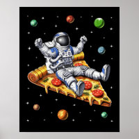 Astronaut Riding Pizza Slice