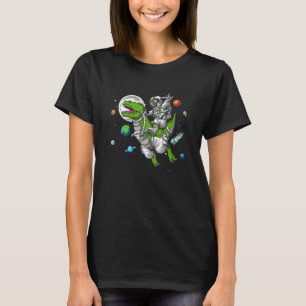 Astronaut Riding Rex Dinosaur Astro Space Kosmic T-Shirt
