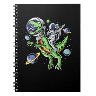 Astronaut Riding T-Rex Dinosaur Astro T-Rex Space Notizblock