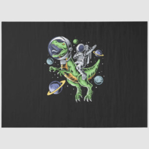 Astronaut Riding T-Rex Dinosaur Astro T-Rex Space Seidenpapier