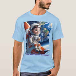 "Astronaut Rocket Space Adventure Graphic T - Shir T-Shirt