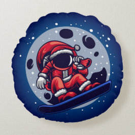 Astronaut Santa Rundes Kissen