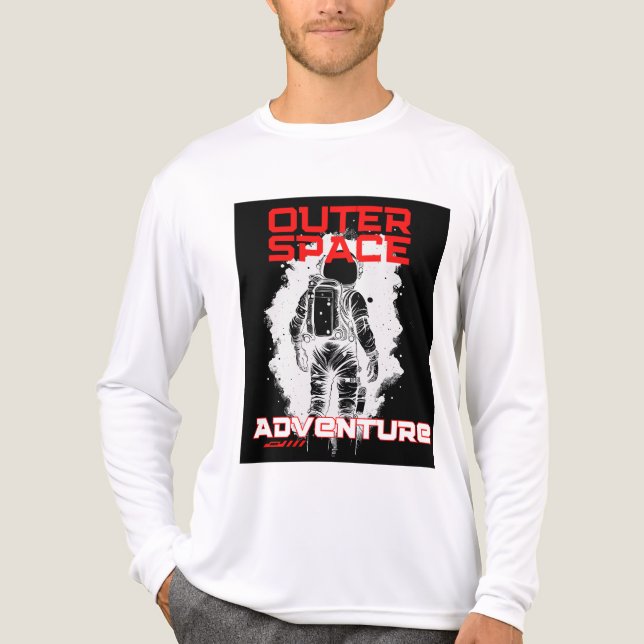 Astronaut schwebt im Weltraum-Design Tri-Blend Shirt (Vorderseite)