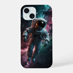 Astronaut schwebt im Weltraum. iPhone 15 Hülle