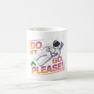 Astronaut schwebt im Weltraum Kosmische Abenteuer Kaffeetasse