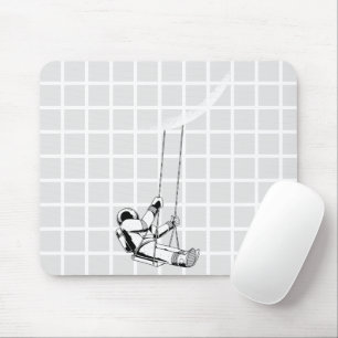 Astronaut schwingt im Weltraum Minimalist Mauspad