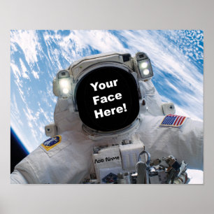 Astronaut Selfie - Fügen Sie Ihr Gesicht und Ihren Poster