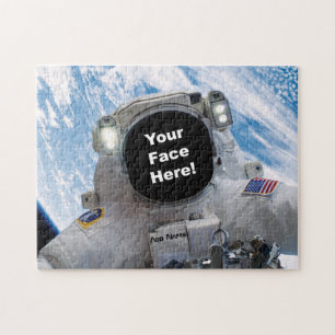 Astronaut Selfie - Fügen Sie Ihr Gesicht und Ihren Puzzle