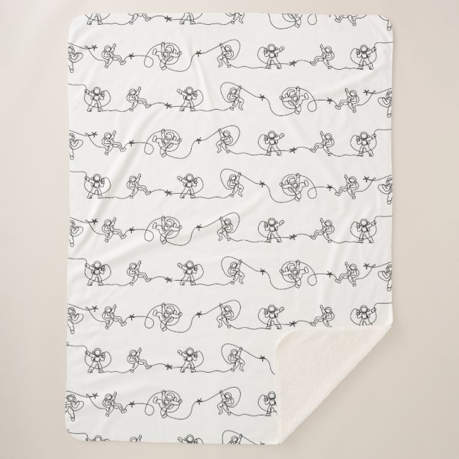 Astronaut Sherpa Blanket Sherpadecke (Vorderseite)