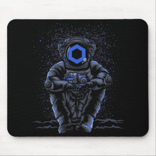 Astronaut Sitting Chainlink LINK Münze zum Mond Mousepad