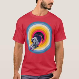 Astronaut Skateboard in Galaxy Skate Regenbogen Sk T-Shirt