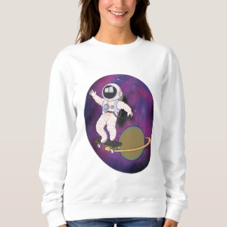 Astronaut-Skaten im Weltraum Sweatshirt