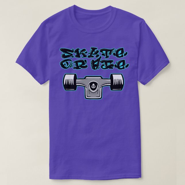 Astronaut Skaten Skate oder Die T - Shirt (Design vorne)