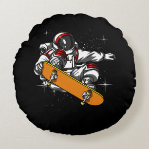 Astronaut-Skater Rundes Kissen