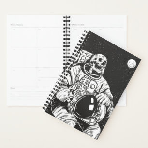 Astronaut Skeleton Spooky Skull Planer