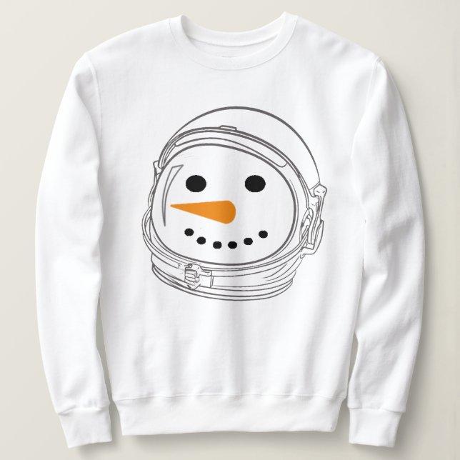 Astronaut Snowman Sweatshirt - Funny Christmas (Design vorne)