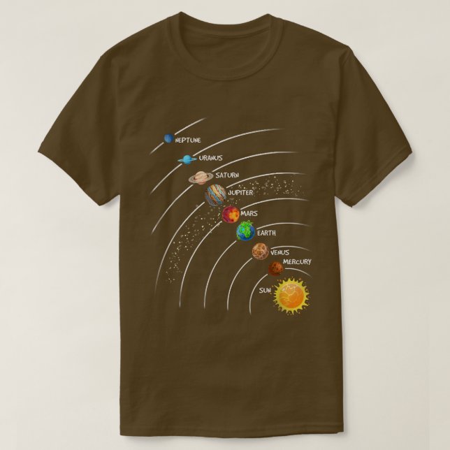 Astronaut Solar Planet System Space Astronomie Exp T-Shirt (Design vorne)