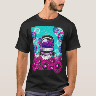 Astronaut Sonnenblumen Astral Hippie Boho Ast T-Shirt