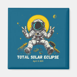 Astronaut Sonnenfinsternis 2024 Totalität April 8 Magnet