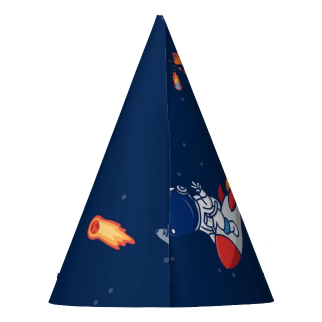 Astronaut Space Adventure Hats - Boys Birth Partyhütchen (Rückseite)