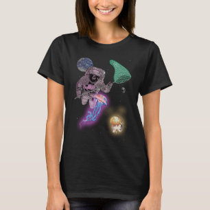 Astronaut Space Alien Jellyfish Jagen mit Net G T-Shirt