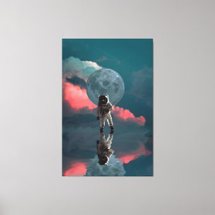 ASTRONAUT SPACE ART DRUCKEN 3 STRETCHIERTE LEINWAN LEINWANDDRUCK
