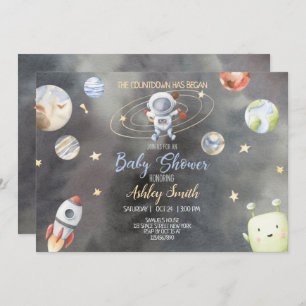 Astronaut Space Baby Dusche Einladung