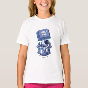 Astronaut Space Bar Bubble Bath Kinder T-Shirt