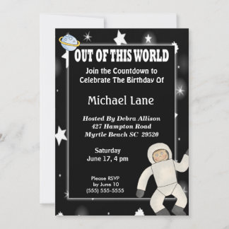 Astronaut Space Einladung zum Geburtstag