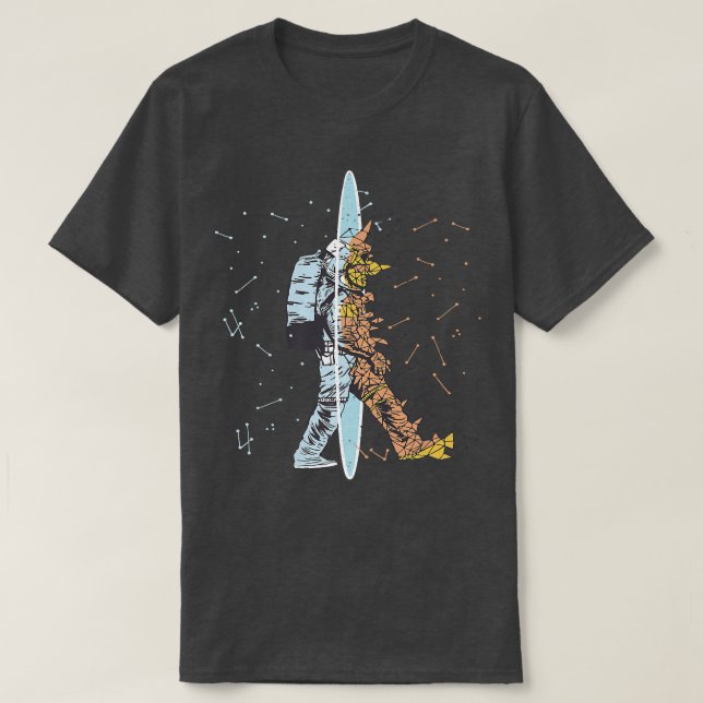 Astronaut Space Floating Moon Mars Planet Premium T-Shirt (Design vorne)