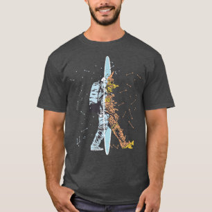 Astronaut Space Floating Moon Mars Planet Premium T-Shirt