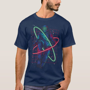 Astronaut Space Floating Moon Mars Planeten T-Shirt