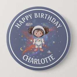 Astronaut Space Geburtstag Button