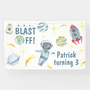 Astronaut Space Geburtstagsparty Banner