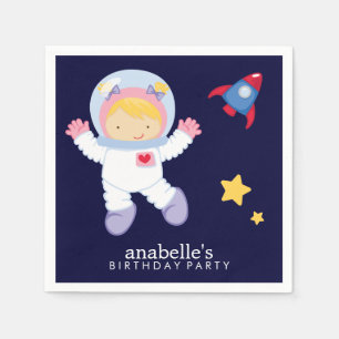 Astronaut Space Geburtstagsparty Personalisiert Serviette