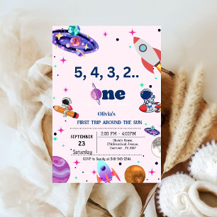 Astronaut Space geht zum ersten Mal um den sonnige Einladung