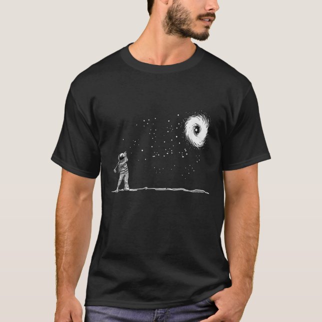 Astronaut Space Golf Player Funny Galaxy Space Lov T-Shirt (Vorderseite)