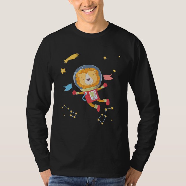 astronaut space lion wear galaxy T-Shirt (Vorderseite)