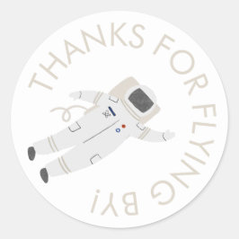 Astronaut Space Party Vielen Dank für Ihre Unterst Runder Aufkleber