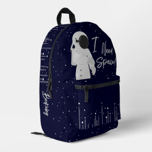 Astronaut Space Pun Teen Name Bedruckter Rucksack