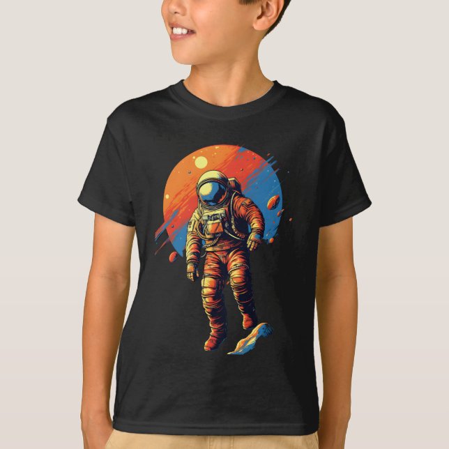 Astronaut Space Shirt für Kinder (Vorderseite)