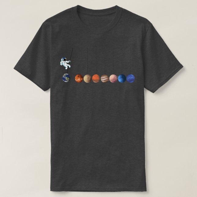 Astronaut Space Universe Planets Premium T - Shirt (Design vorne)
