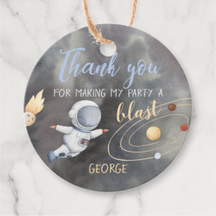 Astronaut Space Vielen Dank Tag Geschenkanhänger