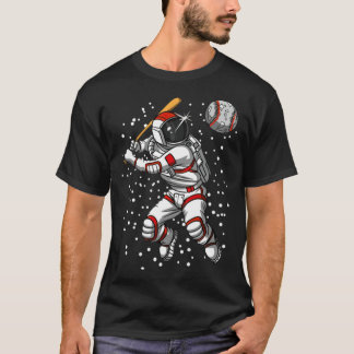 Astronaut spielt Baseballbekleidung T-Shirt