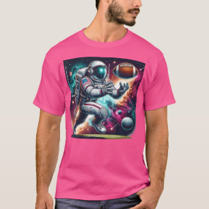 Astronaut spielt Fußball im Weltraum T-Shirt