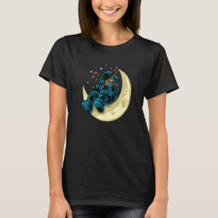 Astronaut spielt Geigen auf dem Mond Kosmonauten S T-Shirt